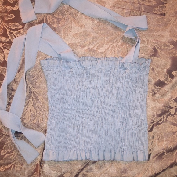 Ruched Tube Top with Bow Straps - Picture 2 of 3
